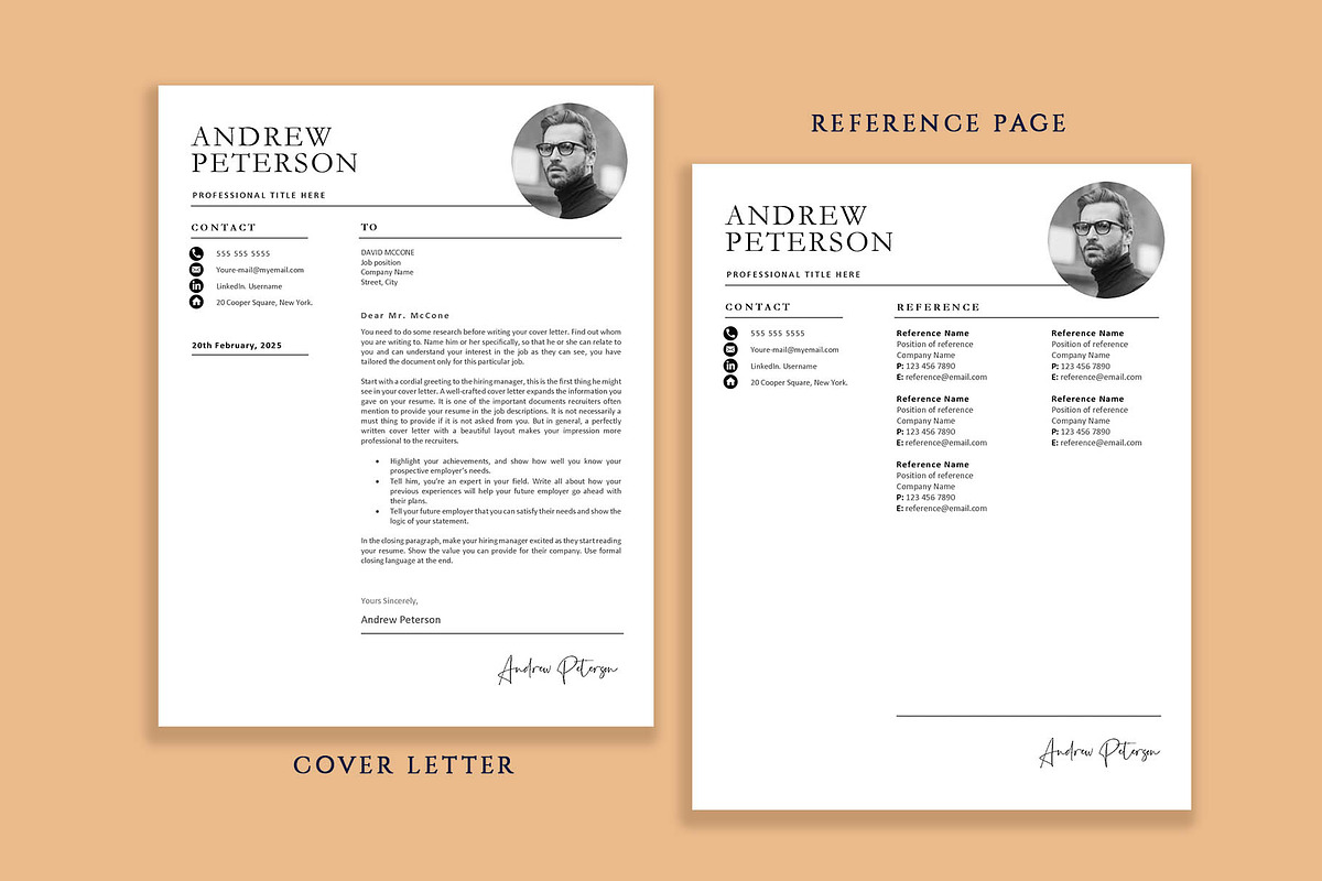 Professional Resume Template, CV, a Resume Template by VictoriousVita (Photo 5 of 8)