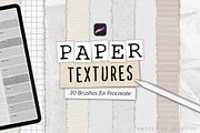 Paper Textures Procreate Brush Set, a Brush Add-On by AngelfishCreative (Thumbnail 1 of 12)