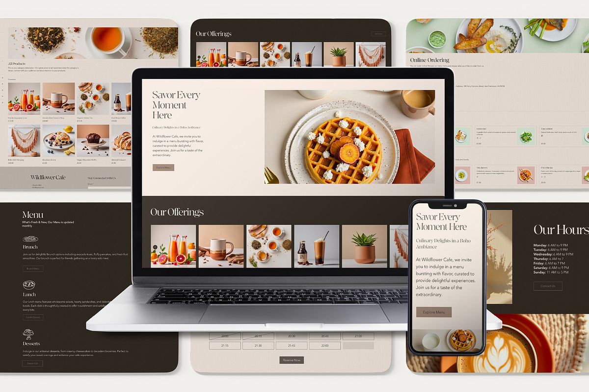 Restaurant, Cafe Wix Website, a Wix Template by Sky Dore Design (Photo 6 of 13)