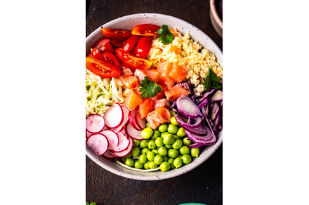Balanced healthy bowl with