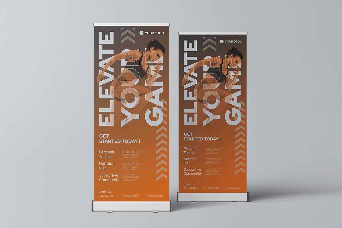 Fitness - Roll Up Banner, a Print Template by StreaksideStd (Photo 2 of 3)