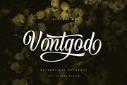 Vontgod Typeface, a Script Font by alit design (Thumbnail 1 of 18)
