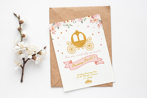 Princess Carriage Invitation