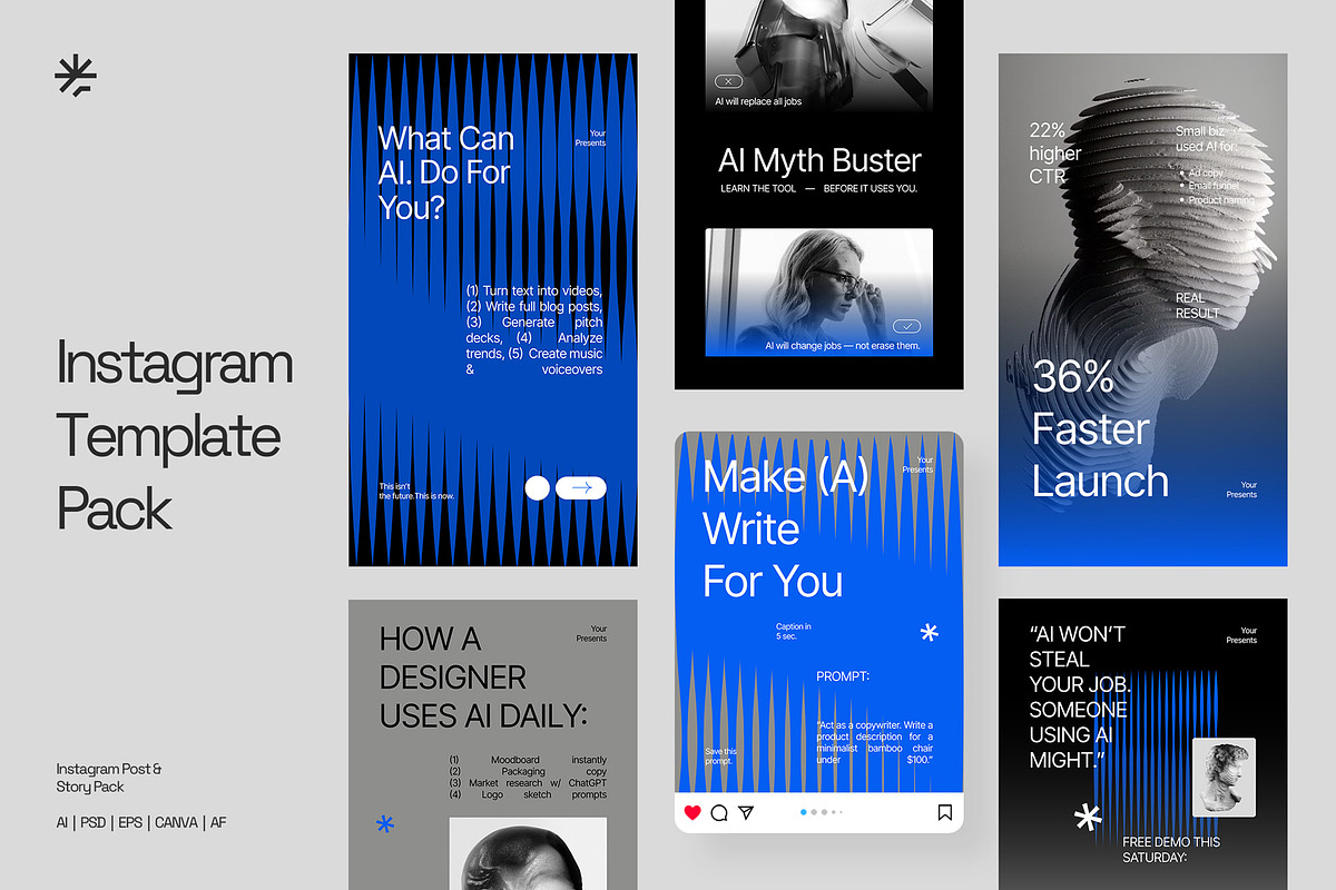 AI Automation Instagram Pack, a Social Media Template by fakhroo (Photo 1 of 6)