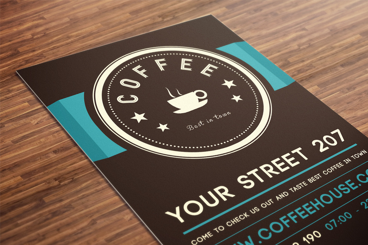 Coffee House Flyer PSD Template, a Flyer Template by M K GRAPHICS (Photo 1 of 3)