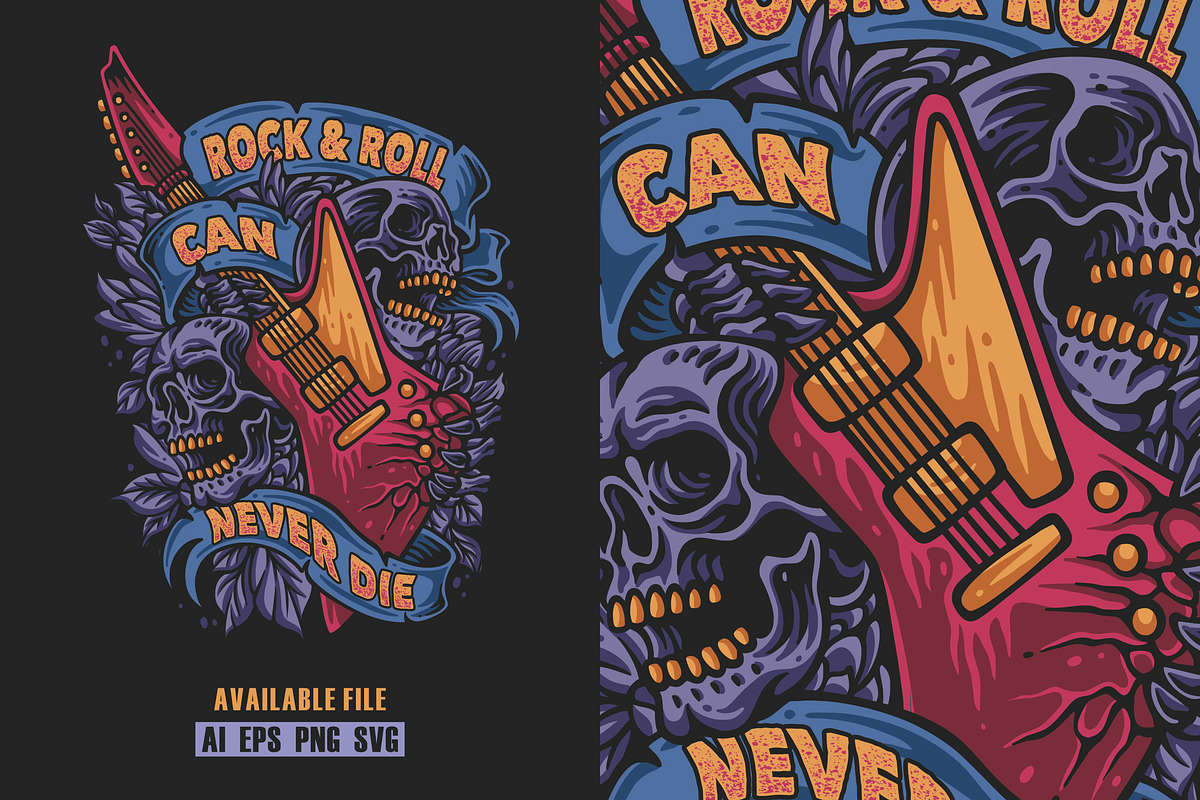 Rock And Roll Vector Illustration