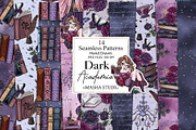 Dark Academia Seamless Paper Pack, a Pattern Graphic by Masha  Studio (Thumbnail 1 of 8)