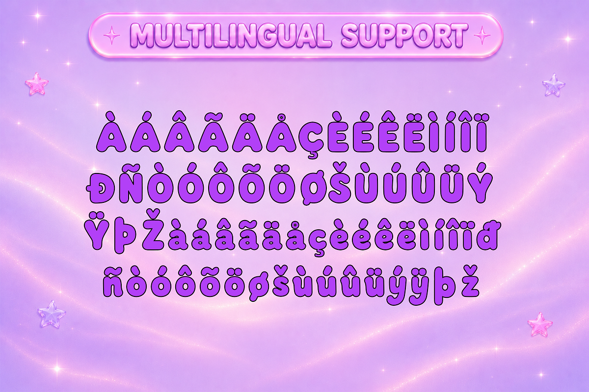 Glitter Sync - Modern Y2K Bold Font, a Handwritten Font by overlaytemplates (Photo 5 of 5)