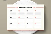 Birthday Calendar Layout, a Stationery Template by MightyDesign (Thumbnail 3 of 6)