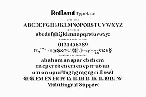 Rolland Ligature Serif Font Typeface