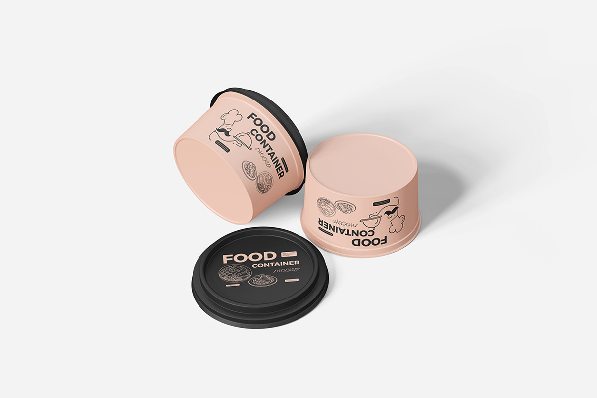 Food Container Mockup PSD Packaging, an Advertising Mockup by Indah (Photo 3 of 6)