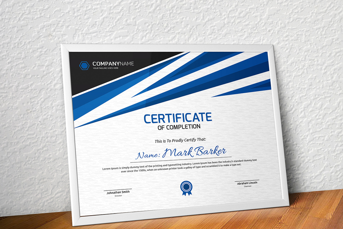 Certificate Word | PSD | AI, a Stationery Template by Curve Design (Photo 2 of 3)