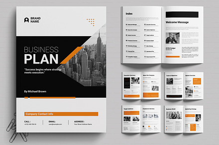 Business Plan Brochure Template, a Brochure Template by MightyDesign