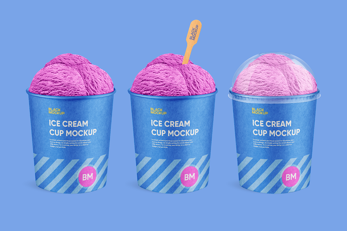 Ice cream cup mockup, a Cups & Container Mockup by BlackMockup (Photo 8 of 10)