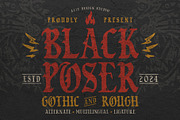 Black Poser Blackletter Typeface, a Blackletter Font by alit design (Thumbnail 1 of 17)