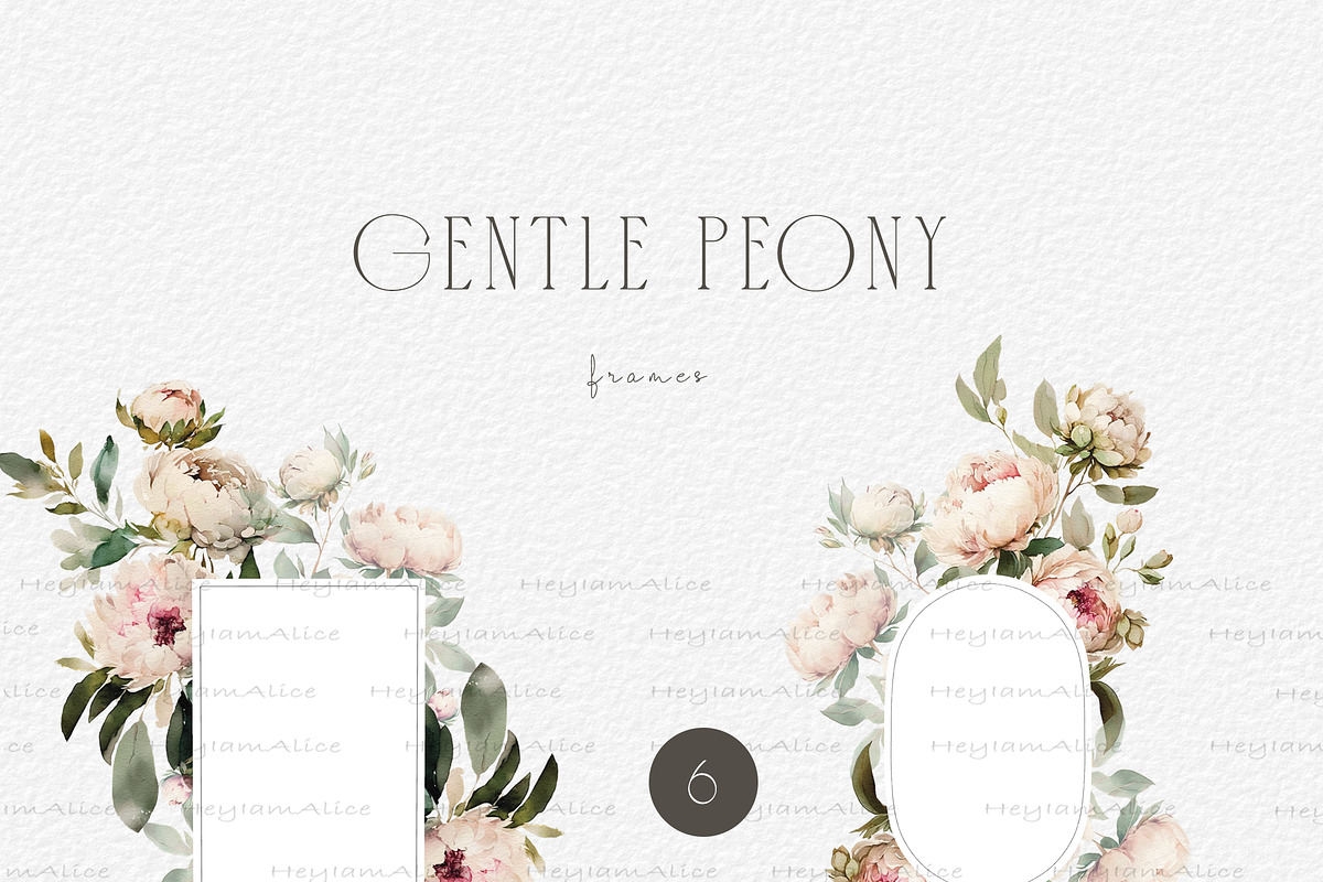 Gentle Peony Floral, a Decorative Illustration by heyiamalice (Photo 6 of 10)