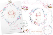 Spring Easter Bunnies Watercolor, an Animal Illustration by Catherine Wheel (Thumbnail 5 of 12)
