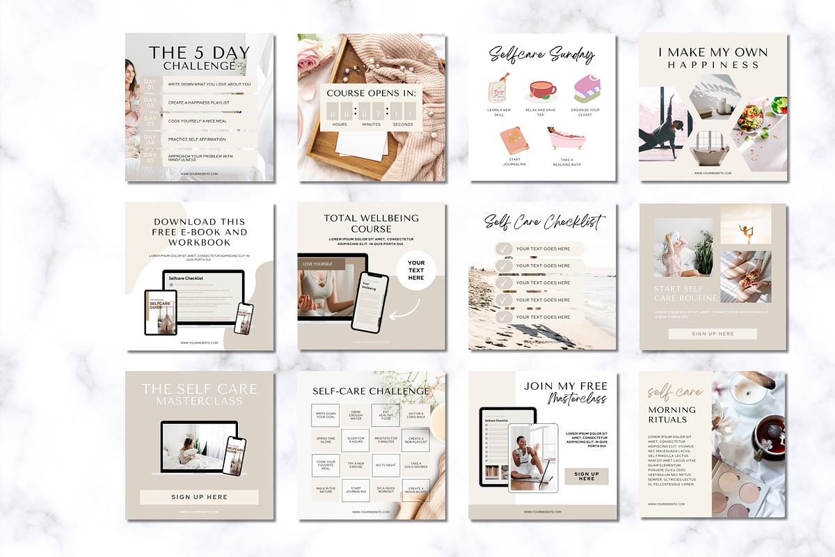 Wellness Instagram Post Templates, a Social Media Template by Social Assumptions (Photo 9 of 10)