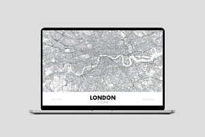 Large City Map Vector Poster Set2