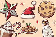 Vintage Christmas Clipart & Vector, an Illustration by Printable Pretty Studio (Thumbnail 4 of 4)