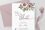 Baby in Bloom Baby Shower Invitation, an Invitation Template by Advaita Printables (Thumbnail 1 of 2)