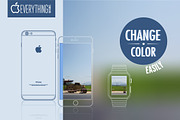 Apple Mockups in outlines +BONUS, an iPhone Mockup by voin_Sveta (Thumbnail 3 of 4)