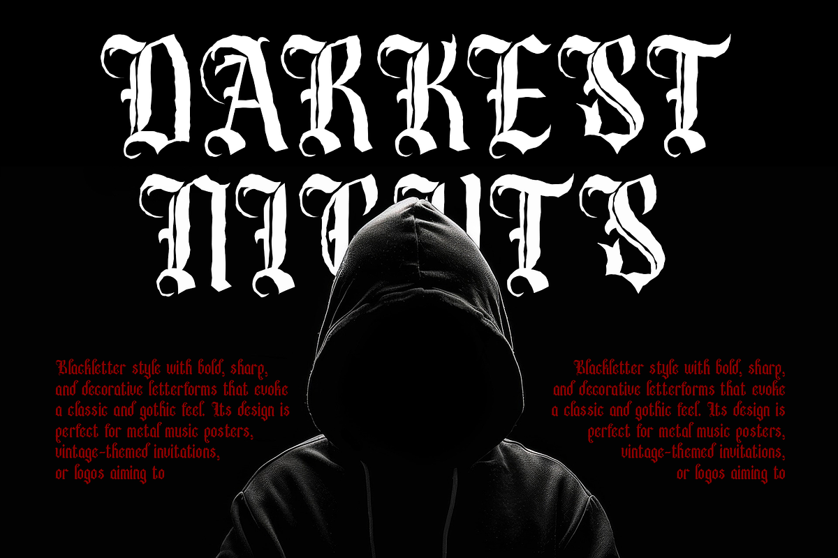 Roseartuk - Blackletter Font, a Blackletter Font by madeDeduk (Photo 7 of 10)