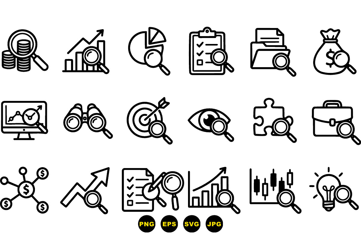 Business Analytics Icon Set, an Illustration by designvectx (Photo 3 of 3)