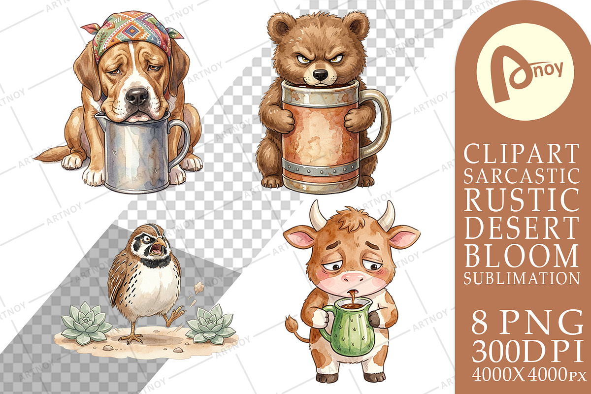 Sarcastic Desert Animal Sublimation, an Animal Illustration by Artnoy (Photo 12 of 18)