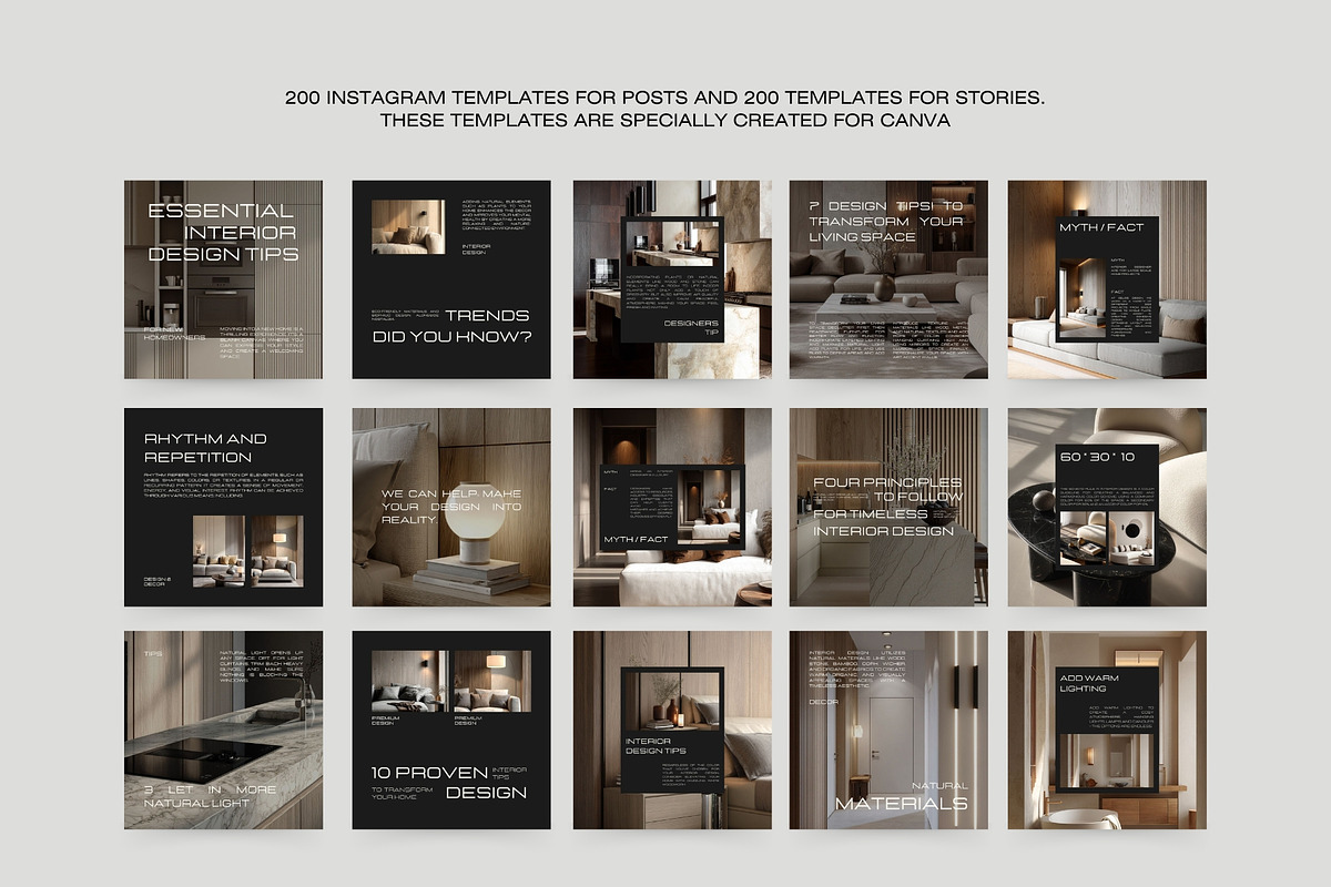 Interior Design Instagram Bundle III, a Social Media Template by Instprofi | Studio Estimo (Photo 10 of 49)