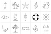 Hand Drawn Line Travel Icons, an Outline Icon by NatalieArtShop (Thumbnail 2 of 16)
