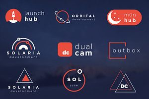 10 Futuristic / Minimalist Logo Pack