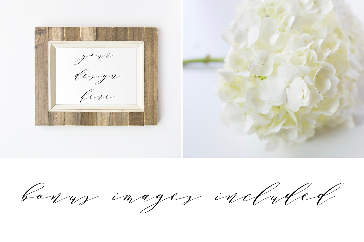 Rustic Frame Mockup Set, a Print Template by daintydarling (Photo 2 of 2)