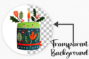 Cute Blue Christmas Clipart, an Illustration by Canvas Craft (Thumbnail 4 of 8)