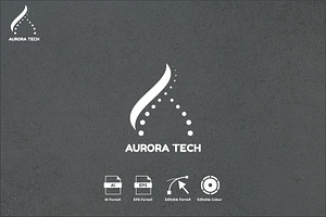 Aurora Tech Design Logo Template