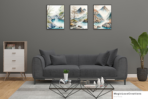 Mountain Landscape Print Wall Art