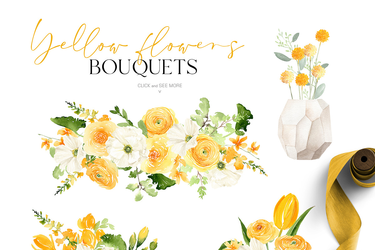 Watercolor Flower - Soft Yellow, an Illustration by Beigetime (Photo 4 of 11)