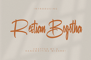 Restian Bagotha, a Script Font by Gatype