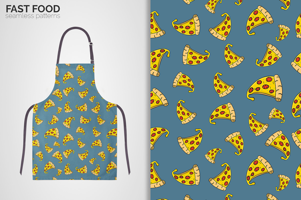 Fast Food Seamless Patterns, a Pattern Graphic by 3Y_Design (Photo 5 of 6)
