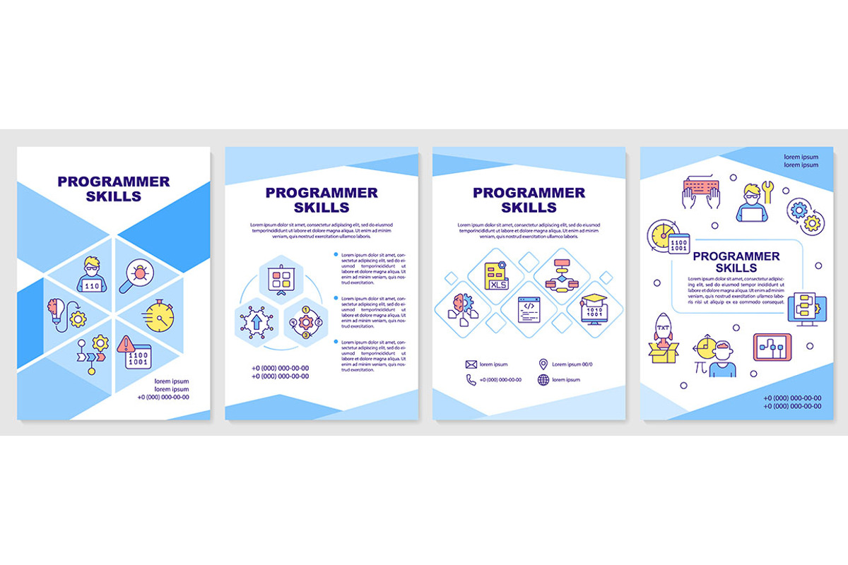 Programmer skills brochure template, a Brochure Template by IMG Visuals