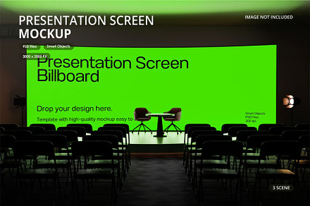 Presentation Screen Mockup, an Advertising Mockup by zphotographystudio