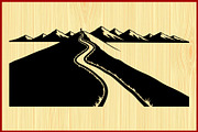 Mountain Landscape Silhouette Set, an Object Illustration by Designer_Momina (Thumbnail 5 of 9)