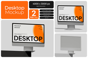 Desktop Mockup, a Device Mockup by Bartama Graphic