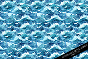 Watercolor Waves Digital Paper, a Pattern Graphic by Chromolume Studio (Thumbnail 23 of 28)