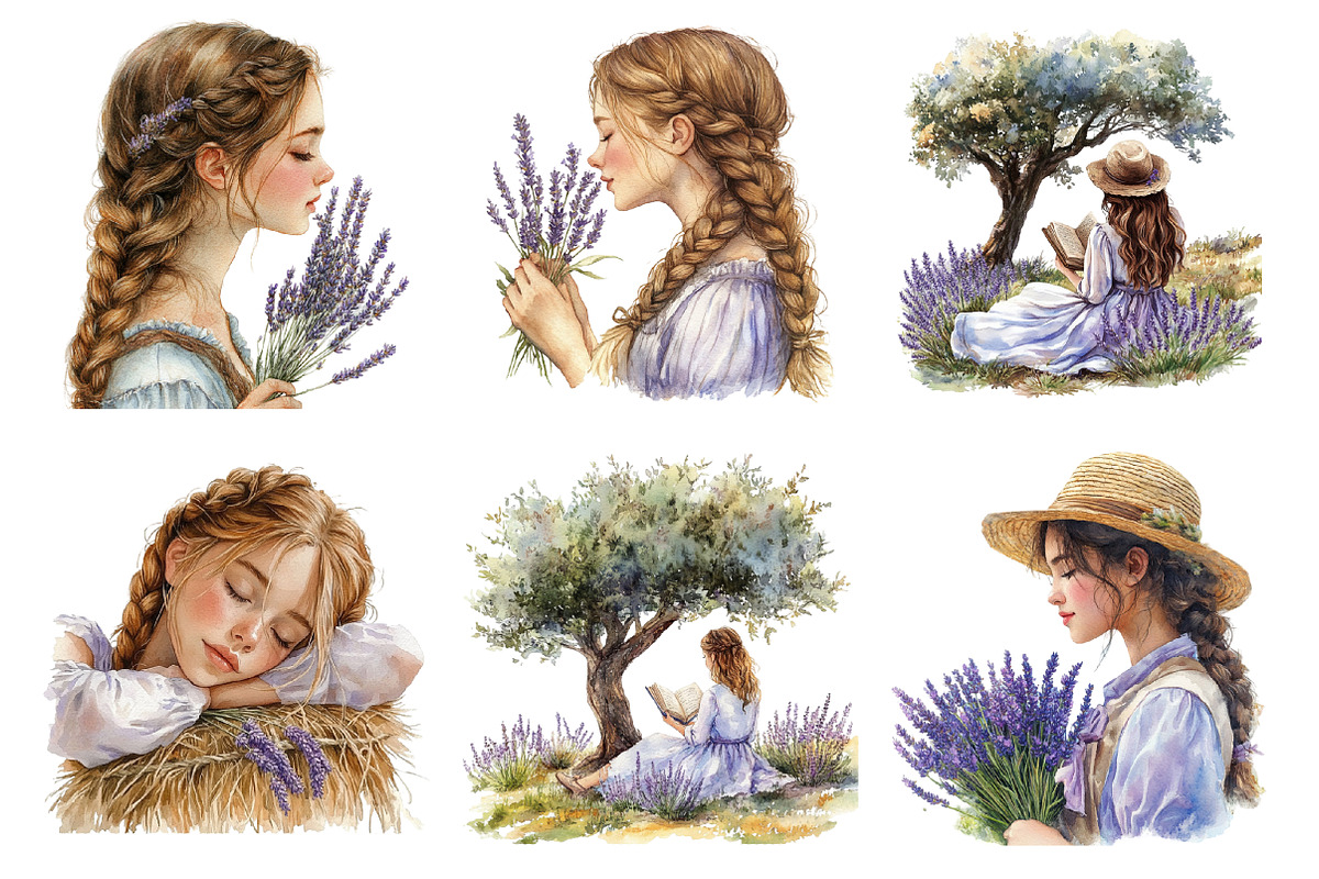 Countryside Lavender Clipart, an Illustration by SinaCreation (Photo 5 of 5)