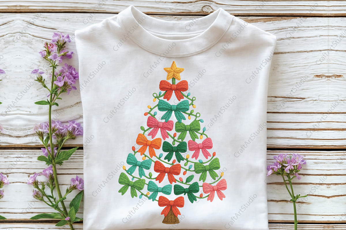 Bow Christmas tree PNG, an Illustration by CraftArtStudio (Photo 2 of 4)