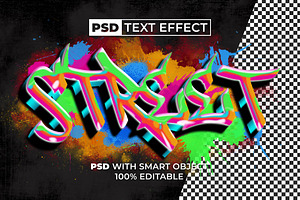 Graffiti Text Effect Colorful Style