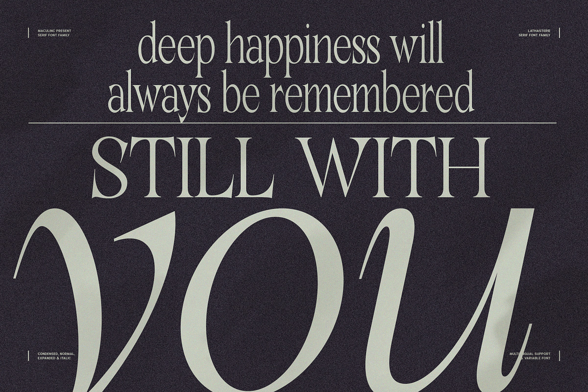 Lathasterie - Serif Font (38 Fonts), a Serif Font by Maculinc Type (Photo 18 of 20)