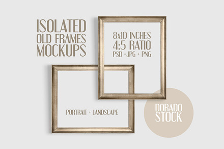 Isolated Old Frames Mockup