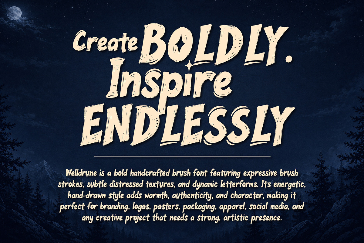 WELLDRUNE - Fearless Bold Stories, a Handwritten Font by HypeWorksCo (Photo 11 of 17)